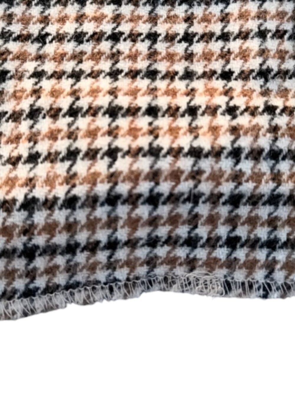 Joie Medium Houndstooth Plaid Button-Front Dark Academia Mini Skirt Wool Blend - Picture 10 of 11